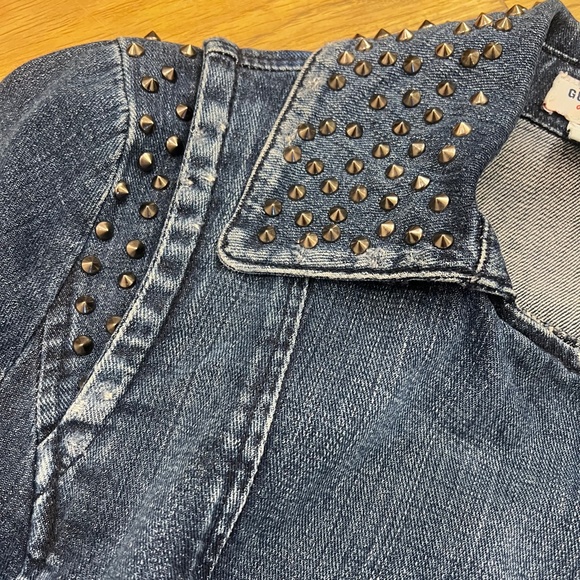 Vintage [GUESS] Americana Studded Denim | Asymmetrical USA Blue Jean Jacket | XS - Picture 10 of 16